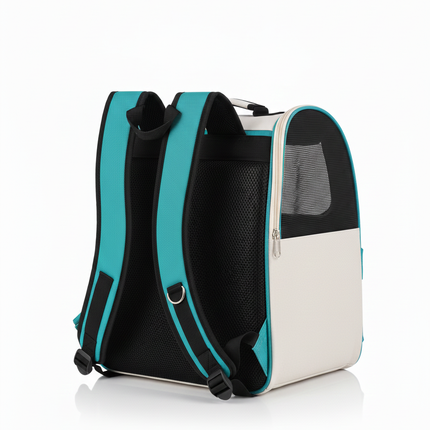 Moorpet Turquoise & White Pet Carrier Bag 35x30x40cm 1 pcs