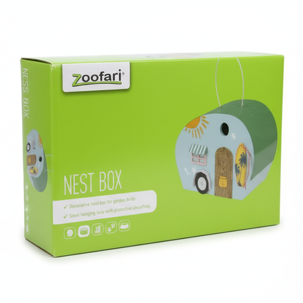 Zoofari Wooden Bird Feeder Hanging on the Window