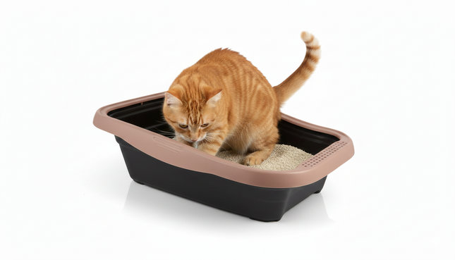MPS Cat Litter Tray with Rim Black And Brown