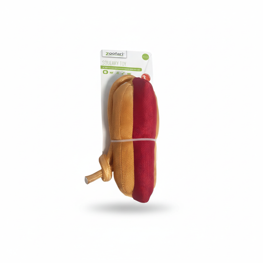 Zoofari Hot Dog Squeaky Toy