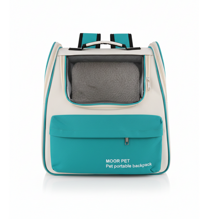 Moorpet Turquoise & White Pet Carrier Bag 35x30x40cm 1 pcs