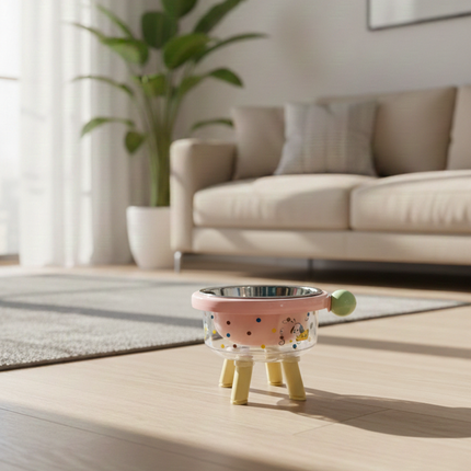 Stainless Steel Bowl Ideal For Food And Water Spill Proof Desing Non Slip Base 12 Mm