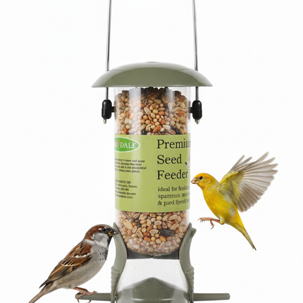 Oakdale Wild Bird Feeder Pre Filled With Premium Seeds Large Haning Frame With Dual Perches