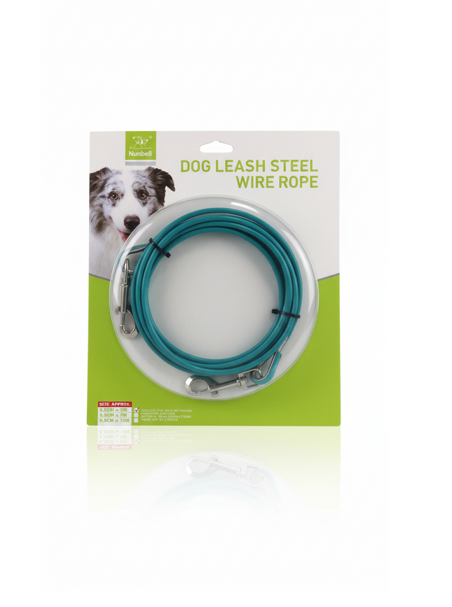 Nunbell Dog Leash Steel  Wire Rope 3 M