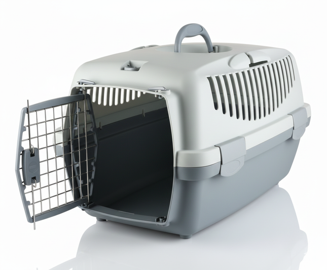 Stefanplast Gulliver 1 Light Gray & Blue Carrier Crate 48x32x31cm for Pets 5-6kg 1 pcs