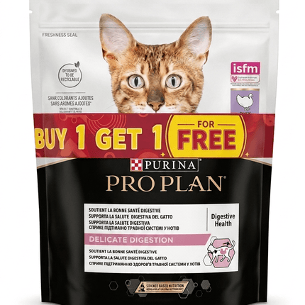 Purina Pro Plan Opti Digest Dry Food with Turkey for Delicate Adult Cats 400 gr Buy 1 Get 1 Free