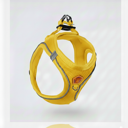 Pawstar Large Yellow Air Mesh Dog Harness Neck 42-54 cm And Waist 48 - 54 cm