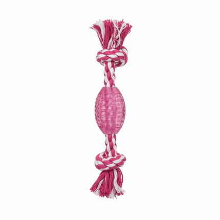 Zoofari Pet Toy Rope Wth Rope Pink