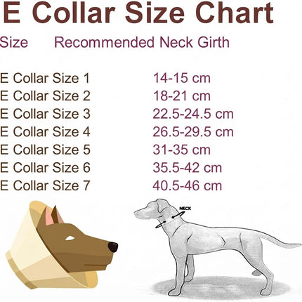 Transparent Elizabethan Recovery Collar for Dogs Adjustable Anti Licking Cone Size 2