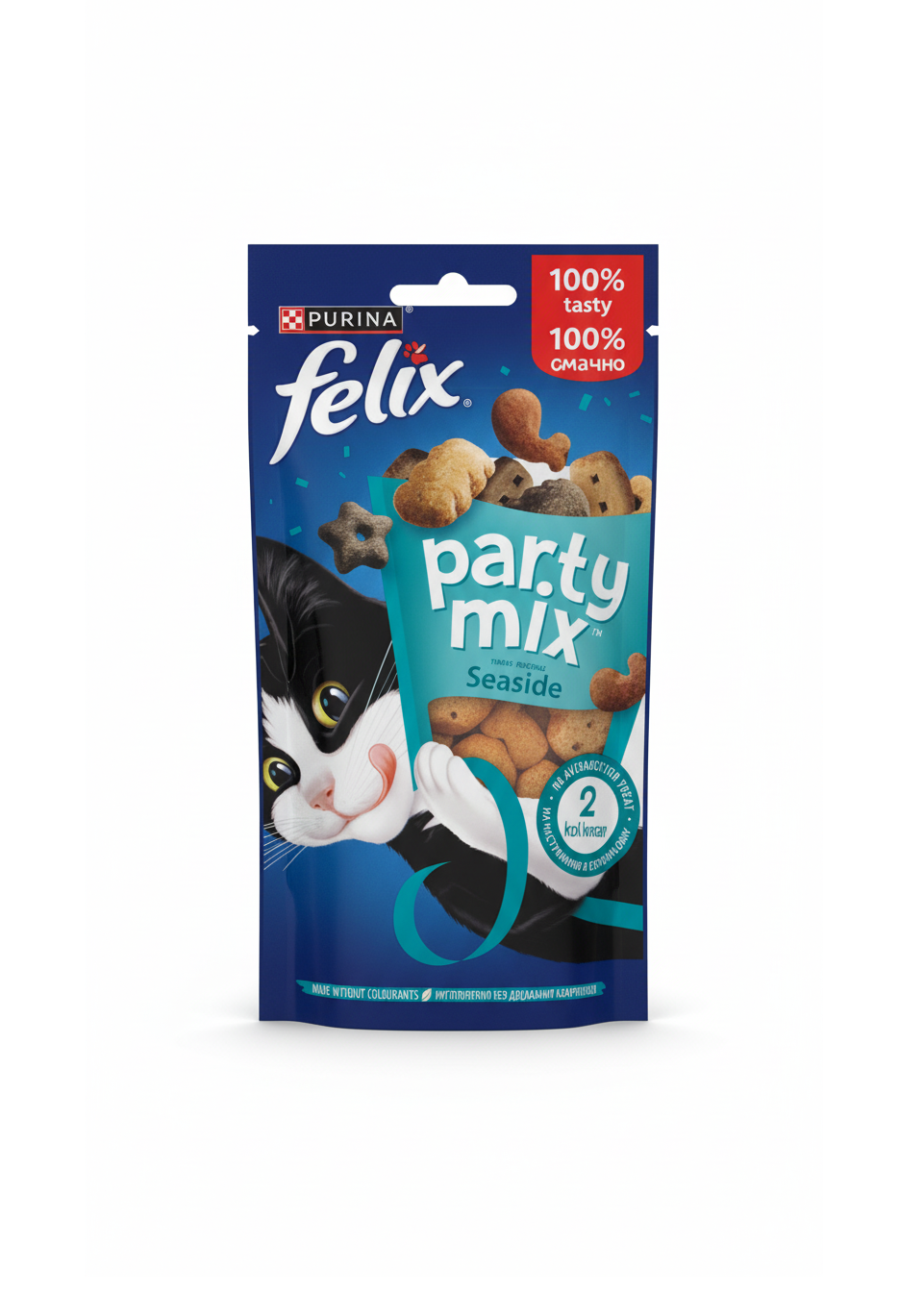 Purina Felix Party Mix Seaside with Salmon Pollock and Trout 60 g Snacks Treats for Cats