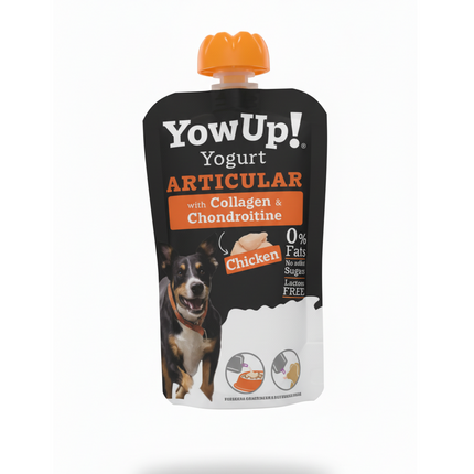 Yowup Joint Health Dog Yogurt Pouch Chondroprotectors and Collagen Supports Mobility 115g