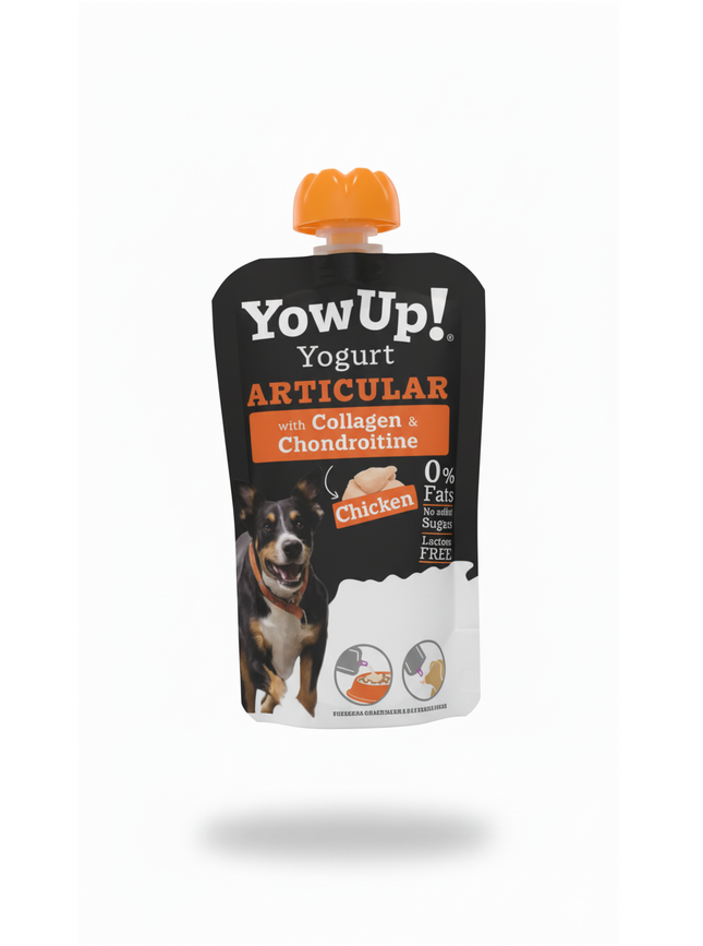 Yowup Joint Health Dog Yogurt Pouch Chondroprotectors and Collagen Supports Mobility 115g