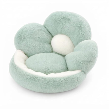 Cute Flower Plush Pet Bed Mint Green 50x50cm