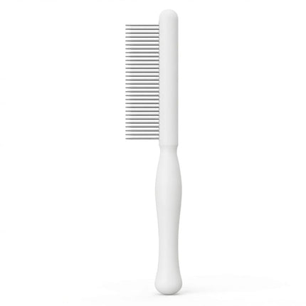 Stainless Steel Coarse Tooth Pet Comb Anti-Matting Grooming Tool for Cats and Dogs White