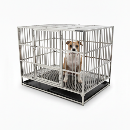 Pet Cage Stainless Steel  125 cm Durable & Rust-Resistant
