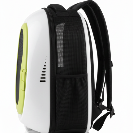 Nunbell Yabe Pet Green & White Trasparent Carrier Bag 35x30x45cm 1 pcs