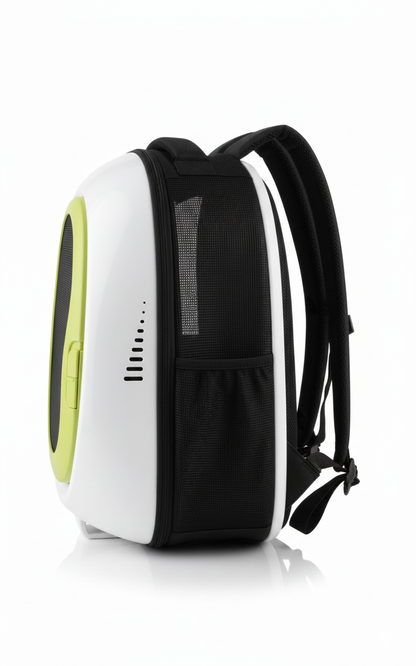 Nunbell Yabe Pet Green &amp; White Trasparent Carrier Bag 35x30x45cm 1 pcs