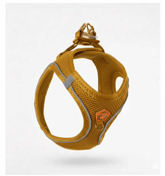 Pawstar Dog PAWSTAR Air Mesh Harness Gold XL