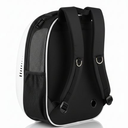 Nunbell Yabe Pet Green & White Trasparent Carrier Bag 35x30x45cm 1 pcs