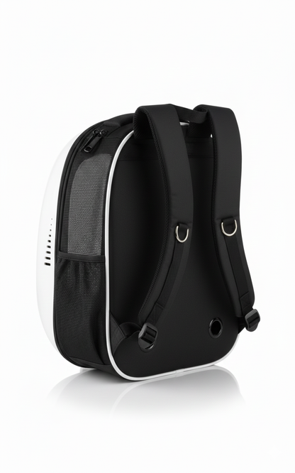 Nunbell Yabe Pet Green &amp; White Trasparent Carrier Bag 35x30x45cm 1 pcs