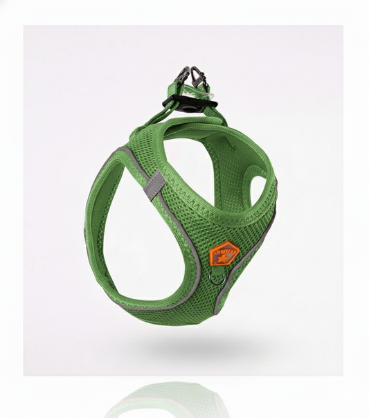 Pawstar  Medium Green Air Mesh Dog Harness Neck 32 -34 cm And Waist 44-48 cm