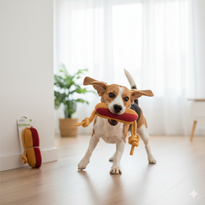 Zoofari Hot Dog Squeaky Toy