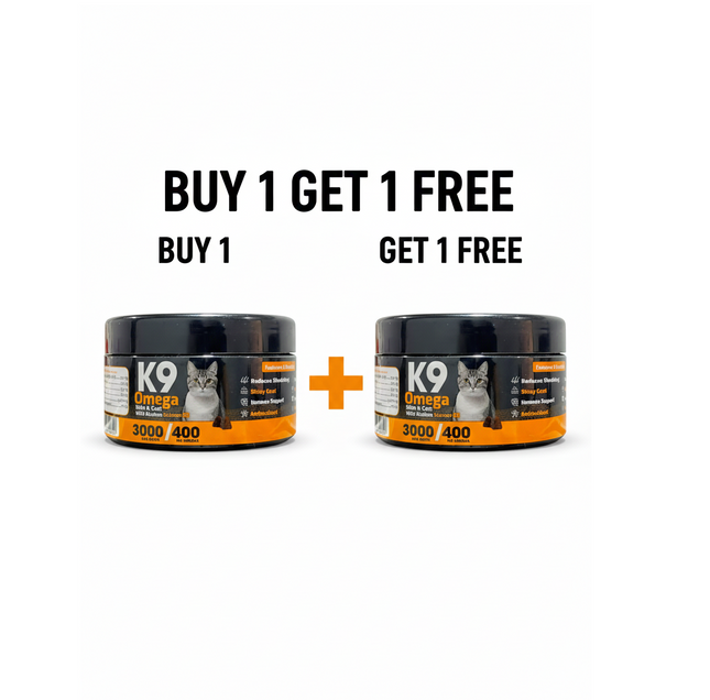 K9 Supplement For Cats omega skin and coat 60 Pcs buy One Get One Free