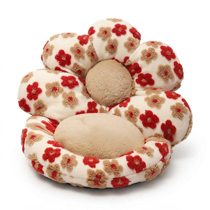 Cute Floral Plush Pet Bed 50x50cm