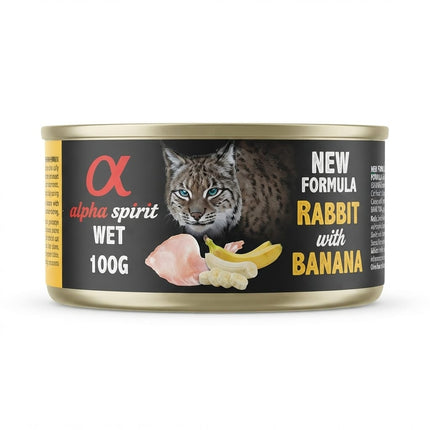 Alpha Spirit Wet Cat Food New Formula Rabbit with Banana 100g