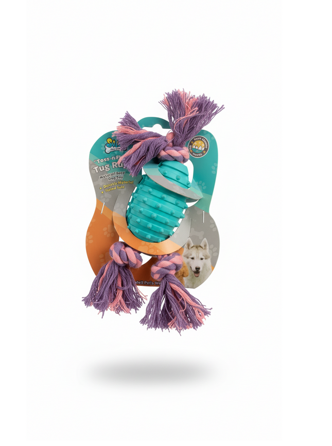 Soleil Tug Rugby Natural Rubber Dog Toy