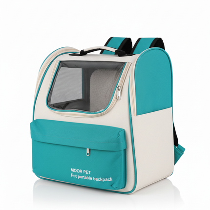 Moorpet Turquoise & White Pet Carrier Bag 35x30x40cm 1 pcs