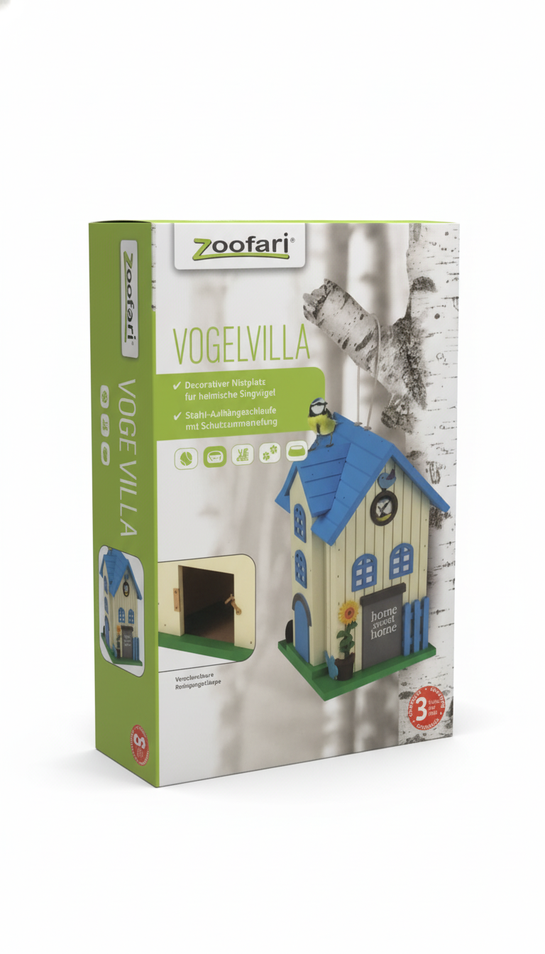 Zoofari Wooden Bird Feeder Hanging on the Window