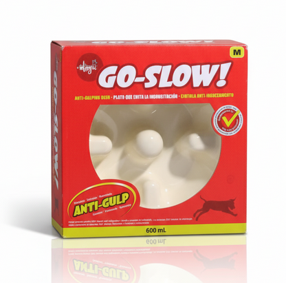 Go slow dogit anti swallowing pet bowl 600 ml white