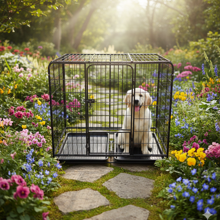 بيوت الكلاب وصناديق الكلاب المعدنية الكبيرة