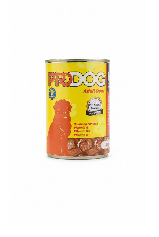 Pro Dog Adult Dog Food Chunks with Chicken in Gravy  Complete Wet Food 415g
