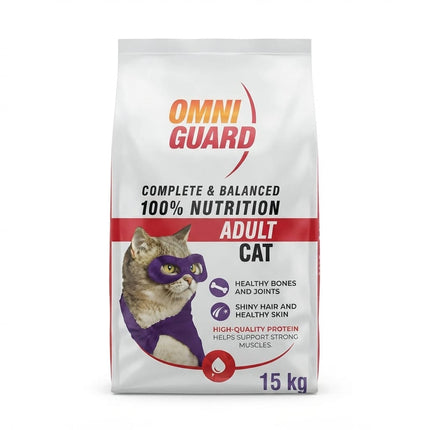 Omni Guard Complete Nutrition Adult Cat Dry Food Healthy Bones and Skin 15 kg