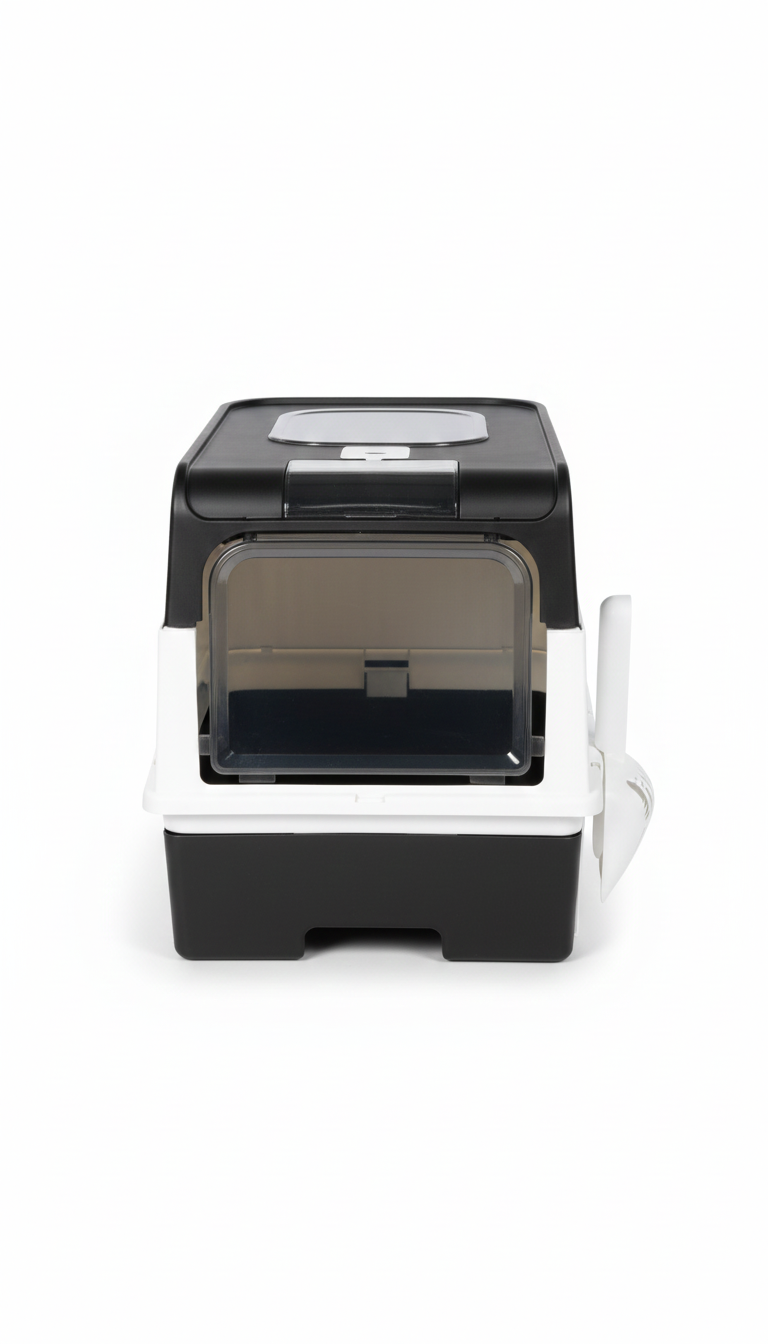 Litter Box Top Entry Hooded Cat  With Scoop