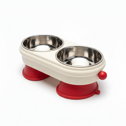 Youruiya Pet Anti Tip Stainless Steel Tableware Cute Edition