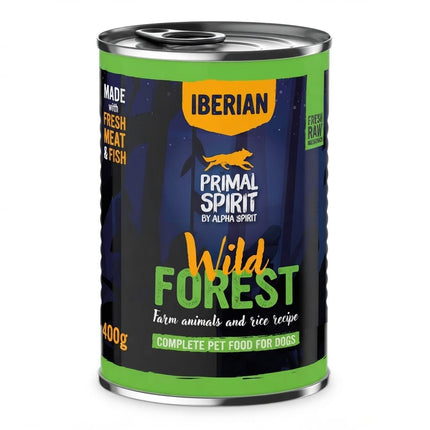 Primal Spirit Wild Forest Iberian Wet Dog Food Farm Animals and Rice Recipe 400g