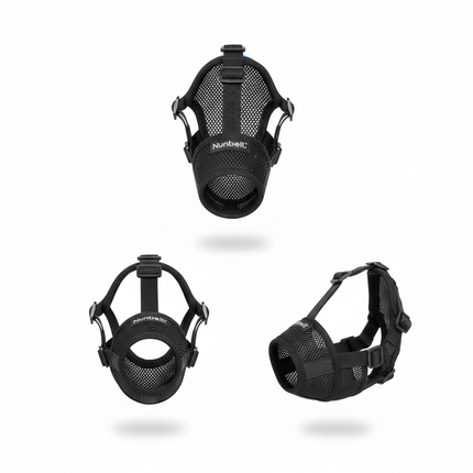 Nunbell Adjustable Dog Muzzle Size 3 Neck 16 to 35 Cm Front Mouth 14 Cm Back Mouth 20Cm