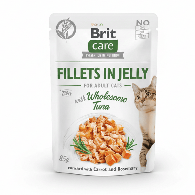 Brit Care Adult Cat Wholesome Tuna Fillets in Jelly with Carrot And Rosemary 85g
