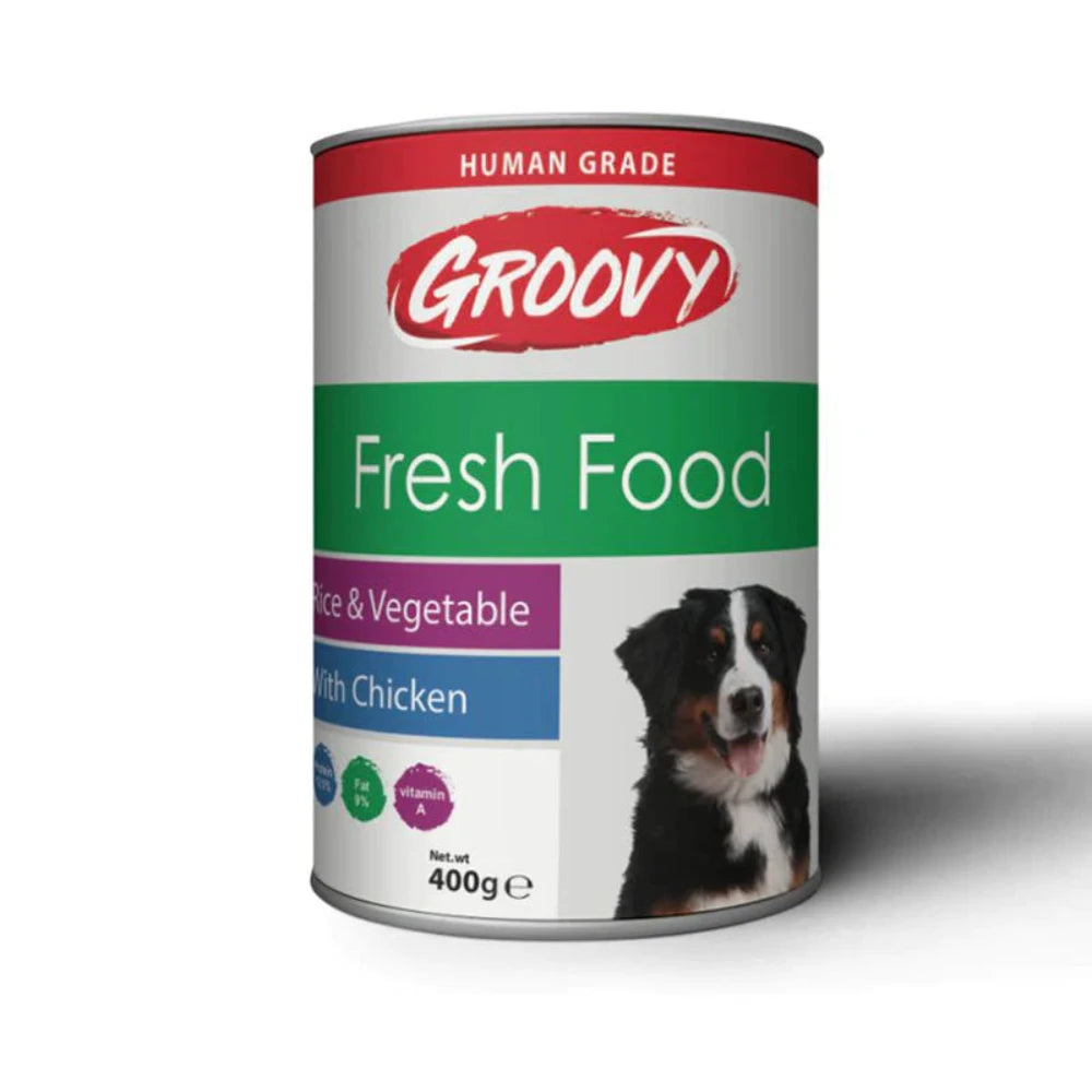 Groovy Fresh Dog Food With Chicken Rice And Vegetable  400G