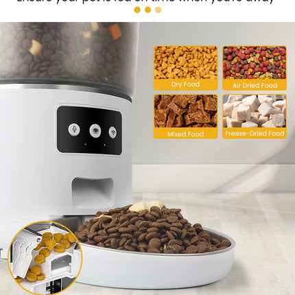 Automatic Cat Feeder Wifi Pet Dog Food Dispenser Black