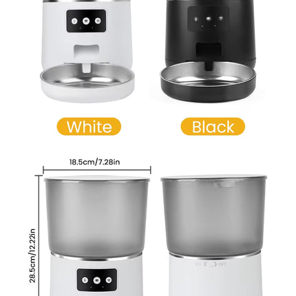 Automatic Cat Feeder Wifi Pet Dog Food Dispenser Black
