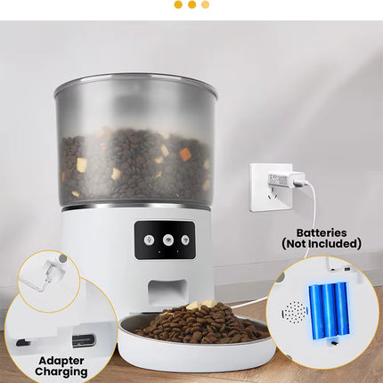 Automatic Cat Feeder Wifi Pet Dog Food Dispenser Black