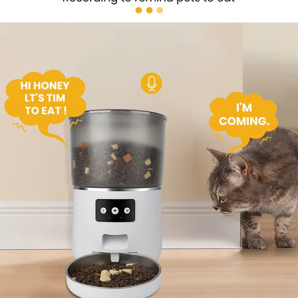 Automatic Cat Feeder Wifi Pet Dog Food Dispenser Black