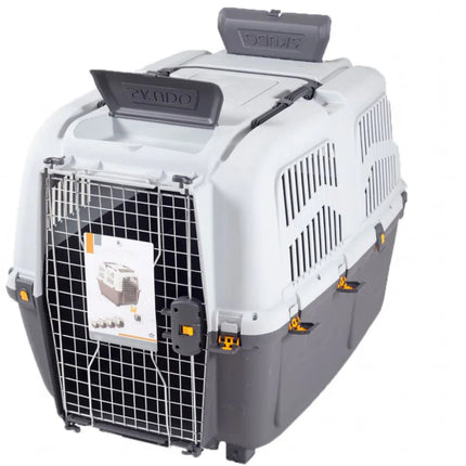 Skudo Black and Gray Pet Carrier Crate XL