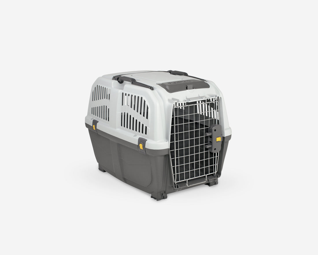 Skudo Black and Gray Pet Carrier Crate size 4