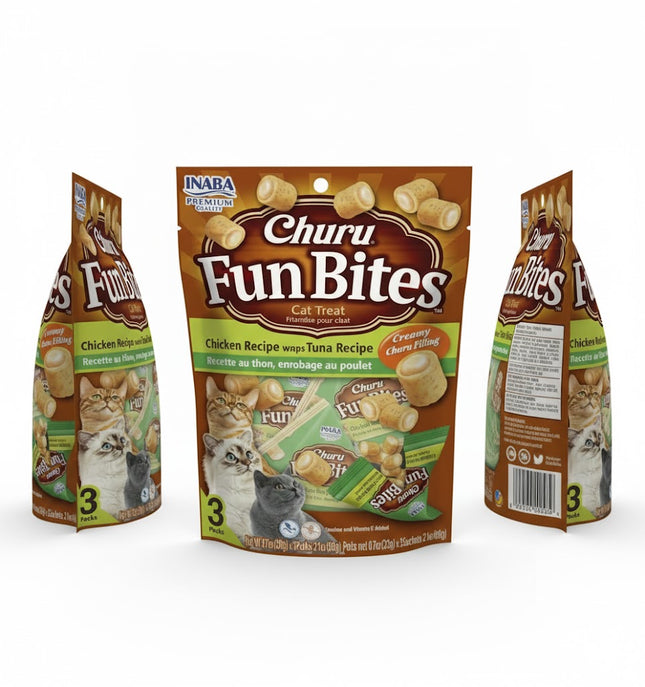 Inaba Churro Fun Tuna Bite Tuna Flavor, 60 g 3Pack - Ziggy Pupps