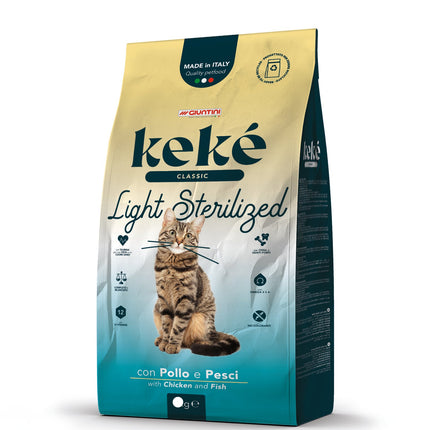 Keke Classic with Chicken for Light Sterilized Cats 1.5 Kg